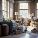 Verwahrloste Wohnung aufräumen